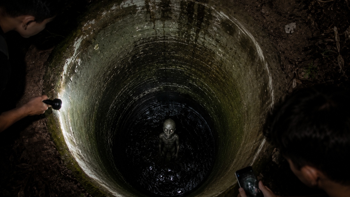 “Isso não parece humano” internautas ficam assustados com o que foi encontrado nesse poço abandonado