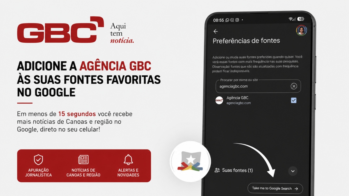 Pouca gente conhece esse truque para receber mais notícias da Agência GBC no Google; leva menos de 15 segundos