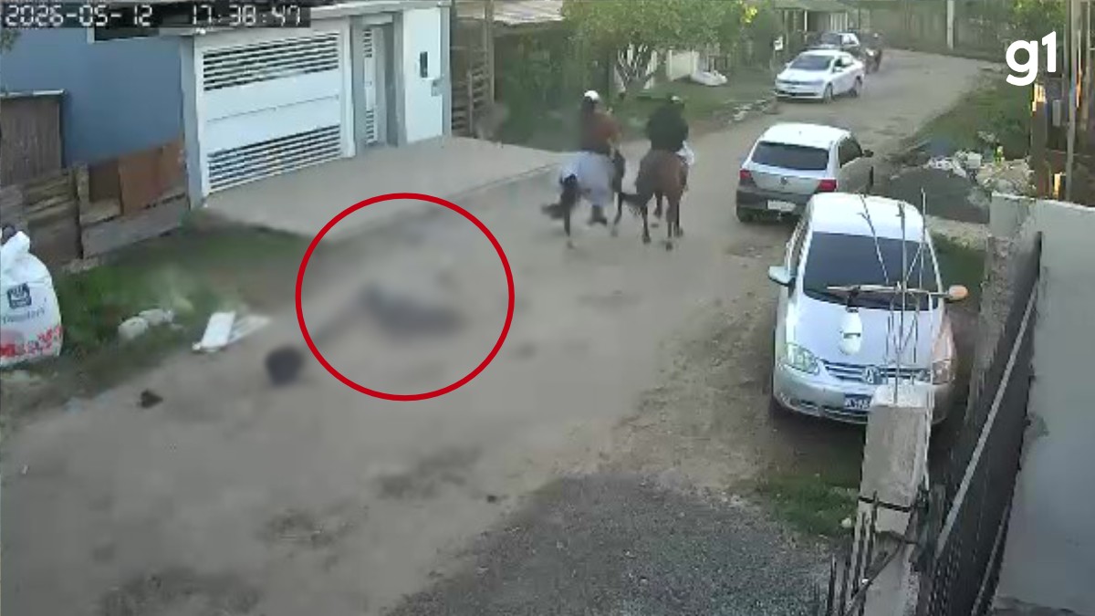 VÍDEO: Idoso fica em estado grave após ser atropelado por cavalo guiado por adolescente em Uruguaiana, no RS
