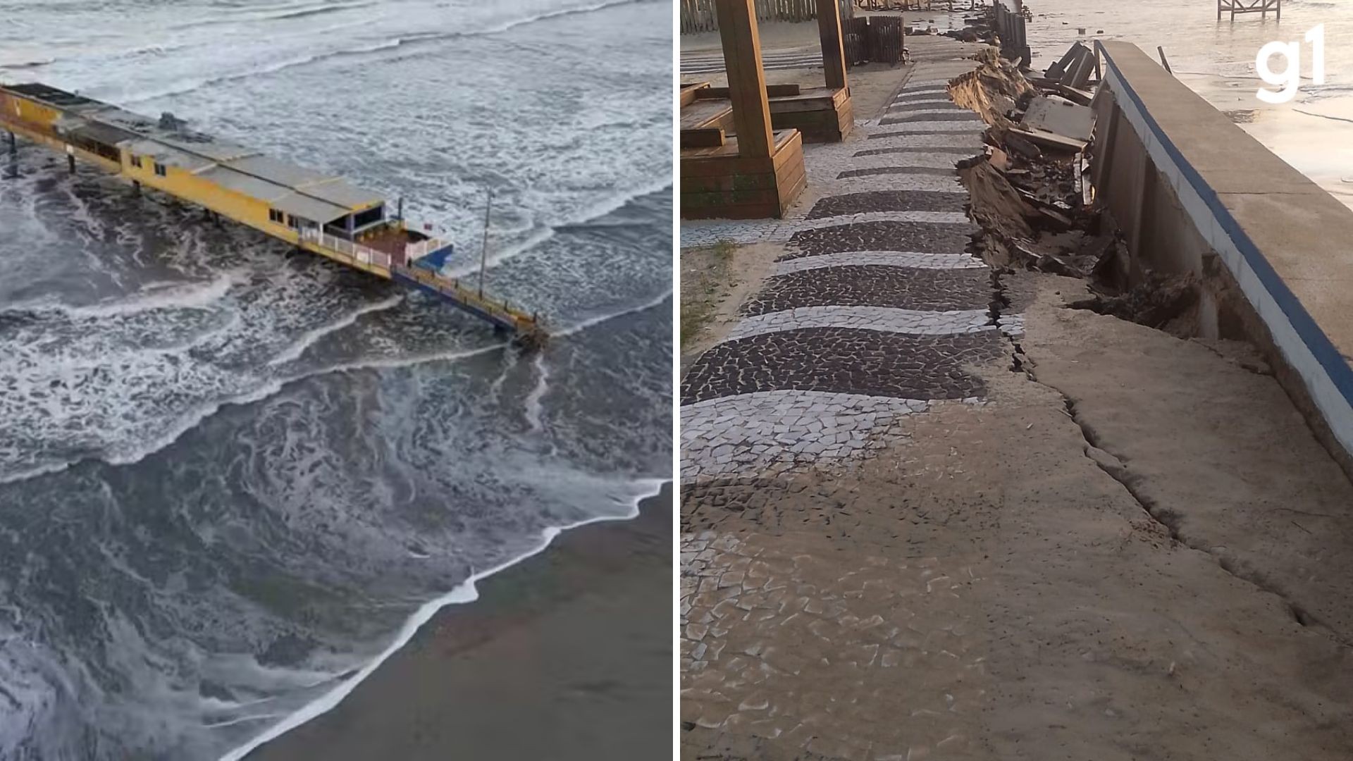 VÍDEO mostra forte ressaca no mar que causou estragos no Litoral Norte do RS