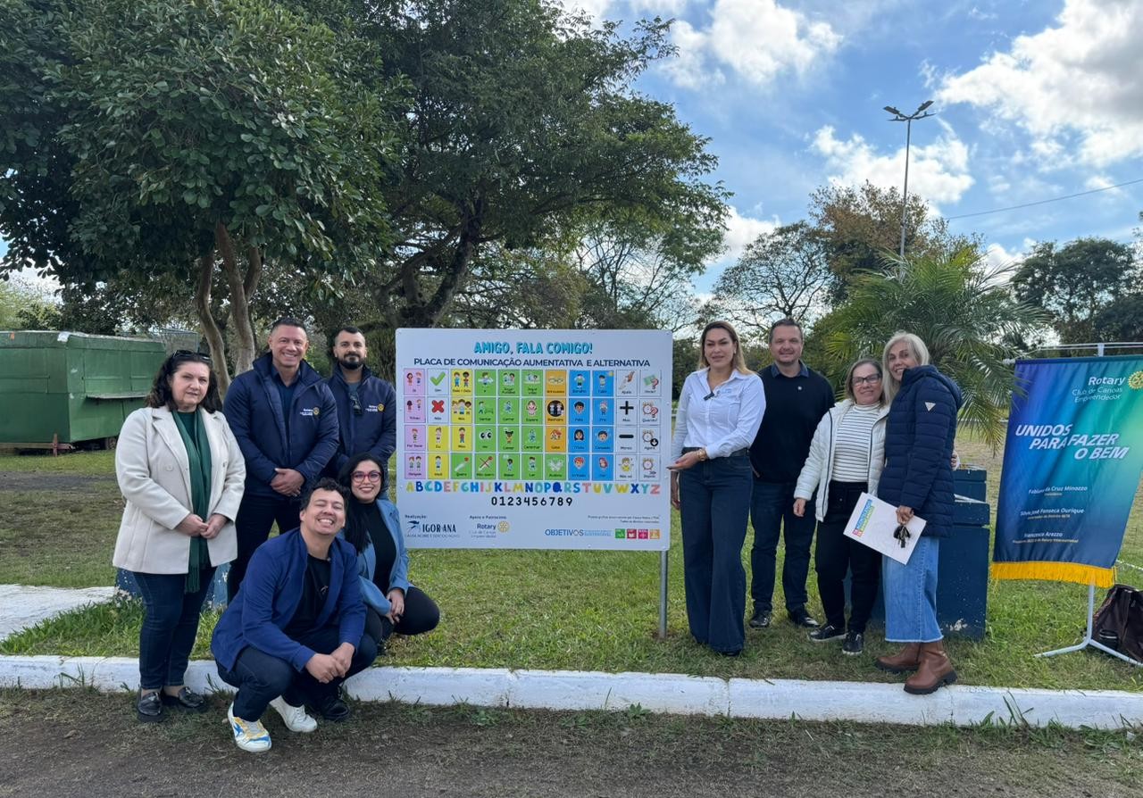 Parque Eduardo Gomes passa a contar com placa de comunicação acessível em Canoas
