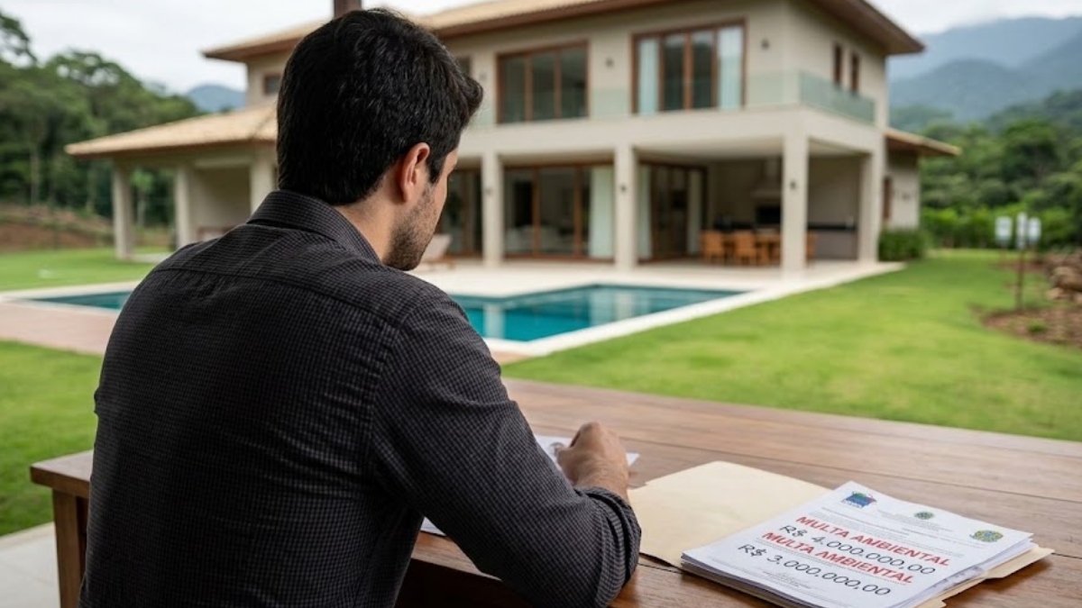 Homem herda mansão no valor de R$ 3 milhões, tenta vender o imóvel e descobre que a casa acumula R$ 4 milhões em antigas multas não pagas do IBAMA