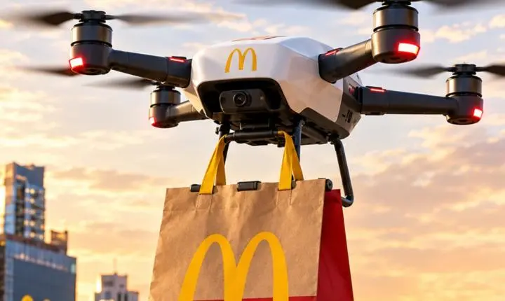 McDonald’s começa a entregar lanches por drones e pedido pode chegar em cerca de 10 minutos